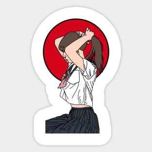 Japan Schoolgirl Sticker